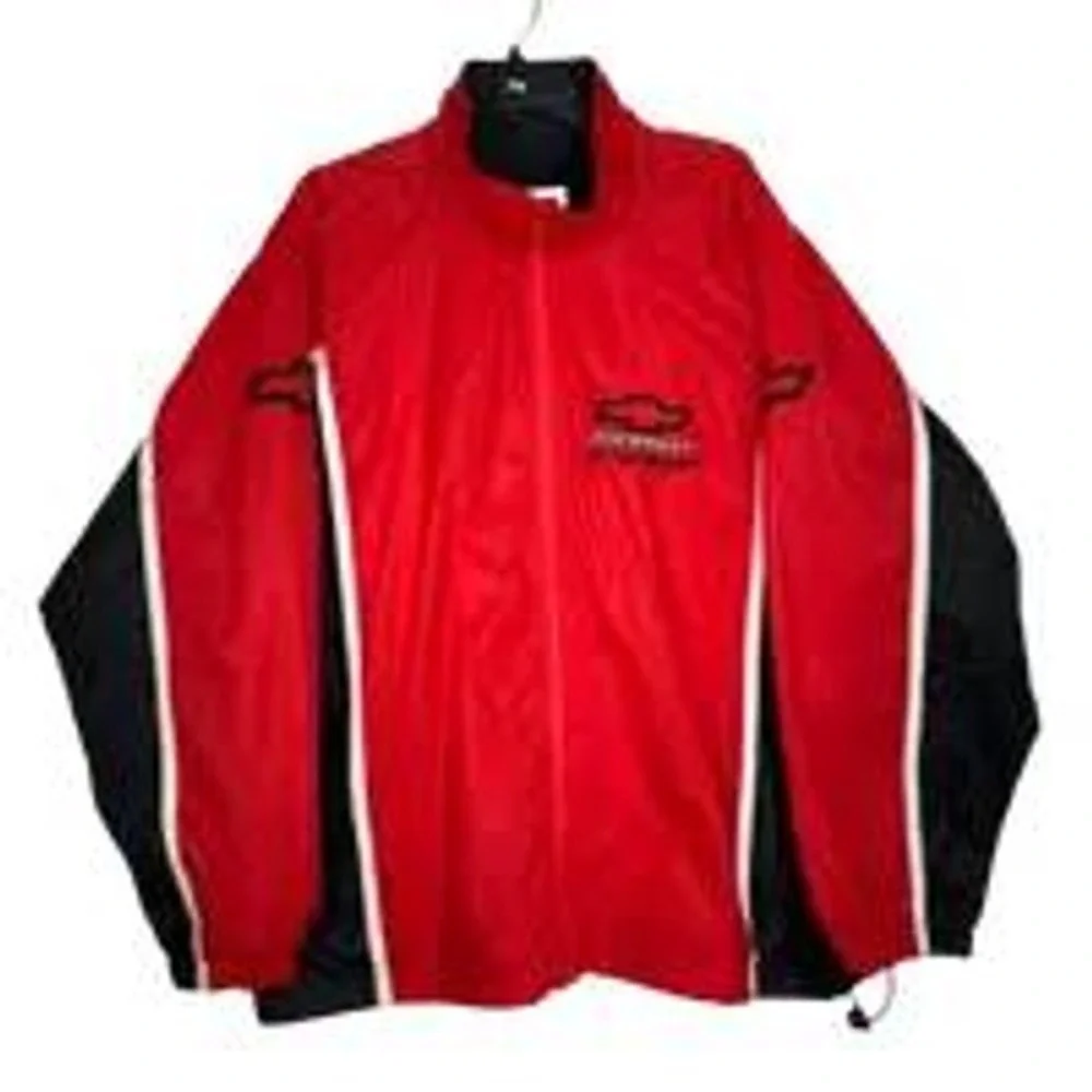Racing Champions Chevrolet NASCAR Jacket‎ Mens XXL Red Black Excellent Vintage